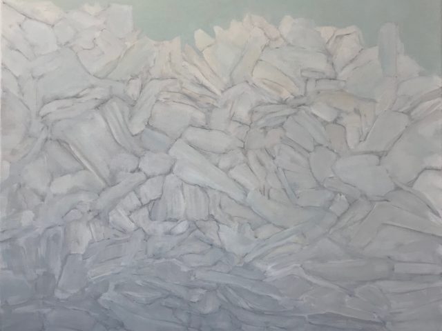 Let's not melt  (Heaps series) - oil on canvas 100 x 100 cm